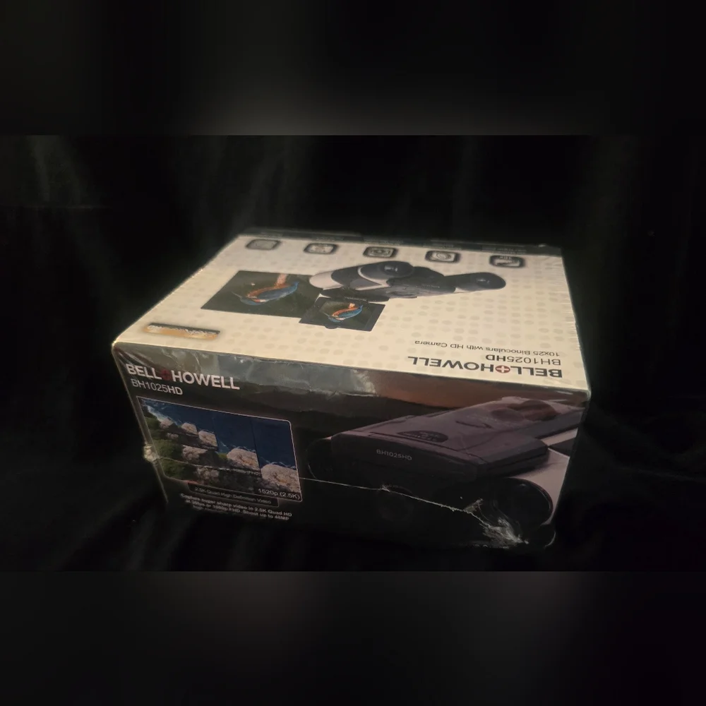 BELL+HOWELL BH1025HD 10X25 BINOCULARS WITH 2.5K HD DIGITAL CAMERA New Sealed Box
